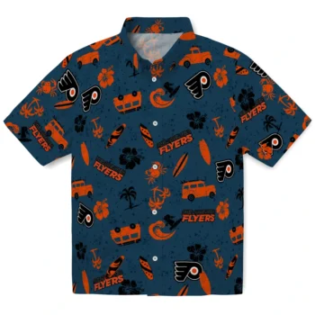 philadelphia flyers beach vibe navy hawaiian shirts best selling