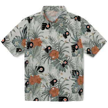 philadelphia flyers hibiscus designs beige hawaiian shirts best selling