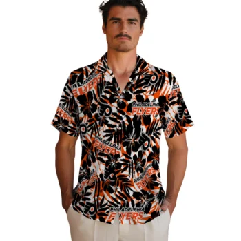 philadelphia flyers hibiscus overlay hawaiian shirts fashion forward