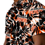 Philadelphia Flyers Hawaiian Shirt – Hibiscus Overlay