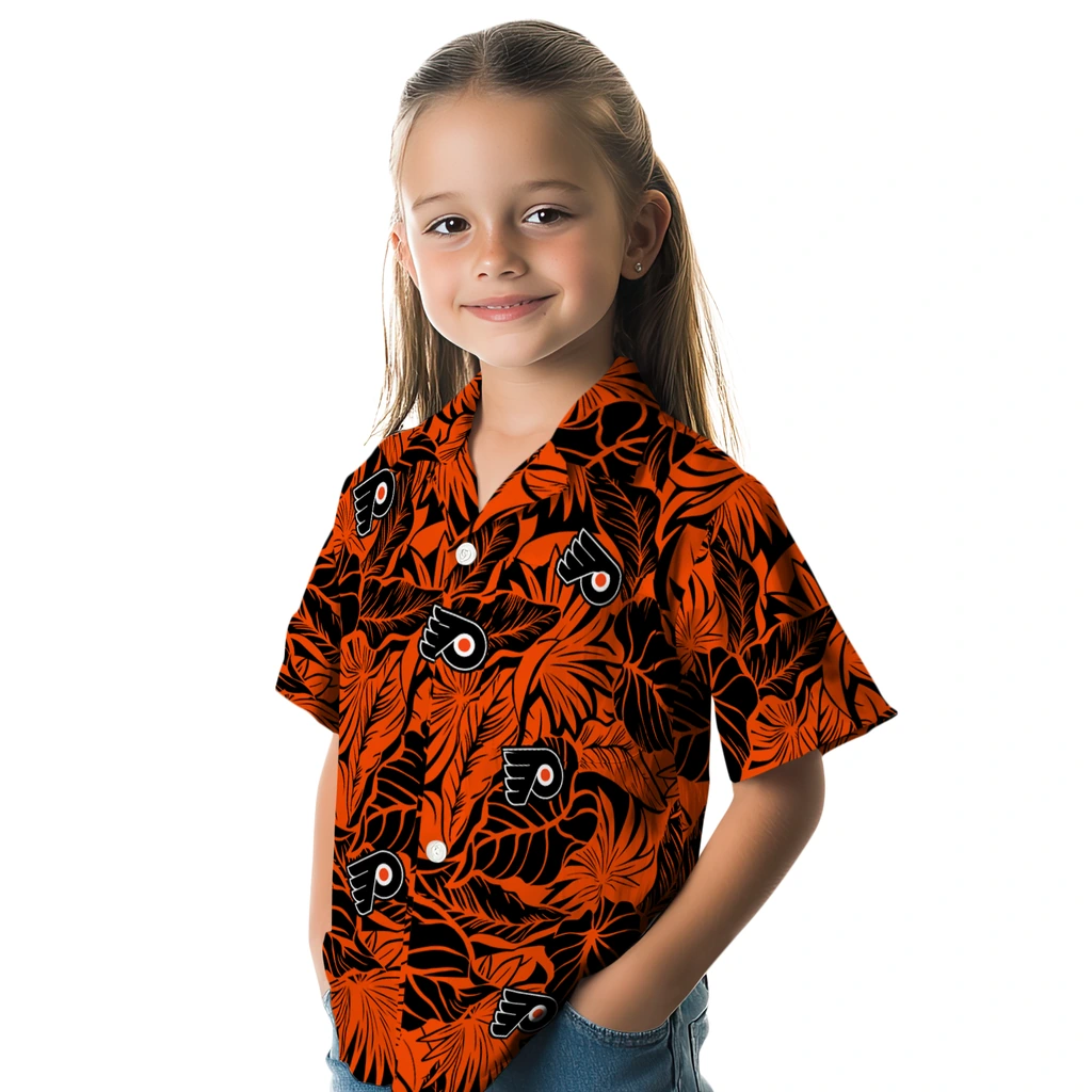 Philadelphia Flyers Hawaiian Shirt - Monstera Layer philadelphia flyers monstera layer orange hawaiian shirts premium grade