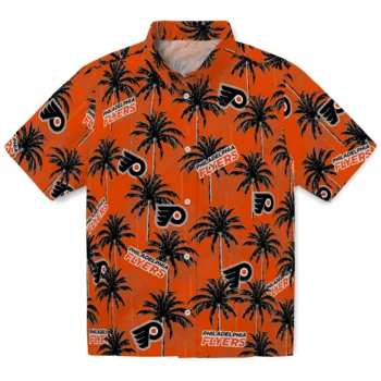 philadelphia flyers palm grove orange hawaiian shirts best selling