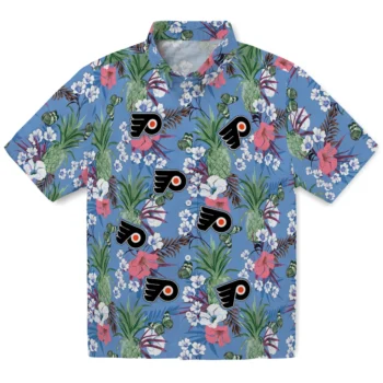 philadelphia flyers pineapple bouquet best sky blue hawaiian shirts best selling