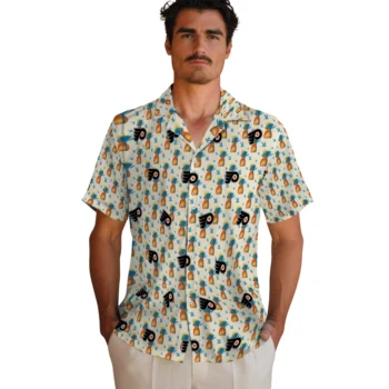 philadelphia flyers pineapple delight beige hawaiian shirts fashion forward