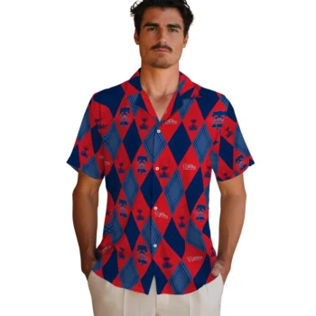 philadelphia phillies balloon plaid blue hawaiian shirts fashion forward
