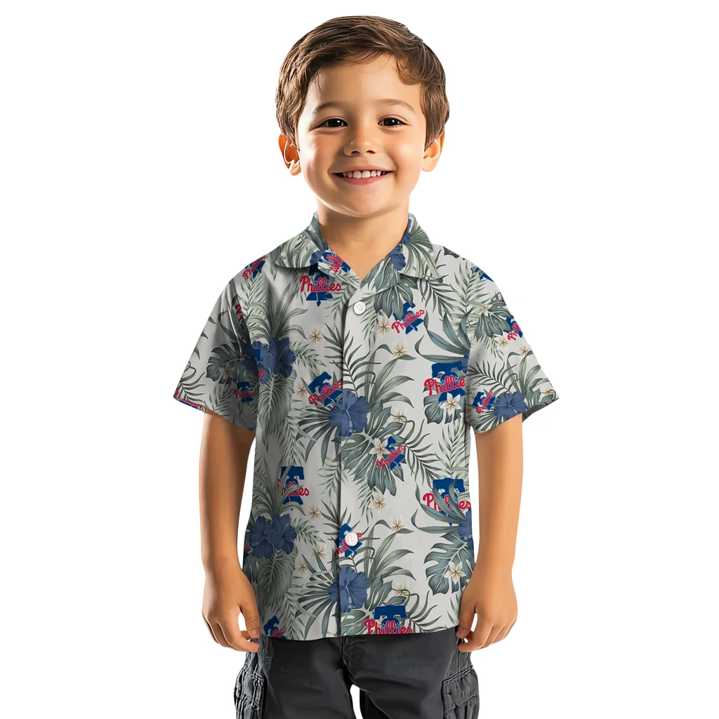 Philadelphia Phillies Hawaiian Shirt - Hibiscus Designs philadelphia phillies hibiscus designs beige hawaiian shirts top rated