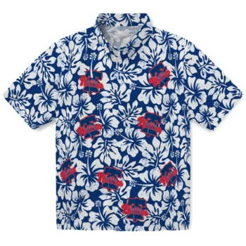 philadelphia phillies hibiscus motif blue white hawaiian shirts best selling