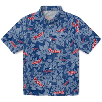 philadelphia phillies hibiscus oasis blue hawaiian shirts best selling