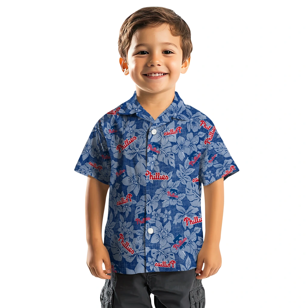 Philadelphia Phillies Hawaiian Shirt - Hibiscus Oasis philadelphia phillies hibiscus oasis blue hawaiian shirts top rated