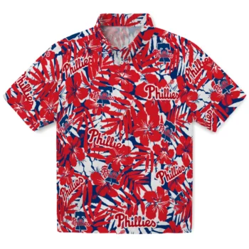 philadelphia phillies hibiscus overlay hawaiian shirts best selling
