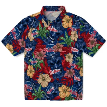 philadelphia phillies tiki jungle blue hawaiian shirts best selling