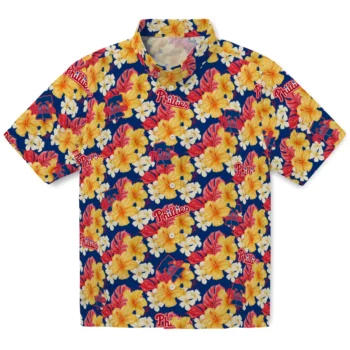 philadelphia phillies hibiscus tropics blue yellow hawaiian shirts best selling