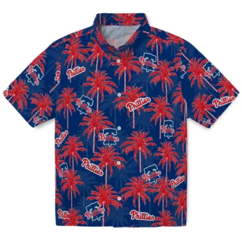 philadelphia phillies palm grove blue hawaiian shirts best selling
