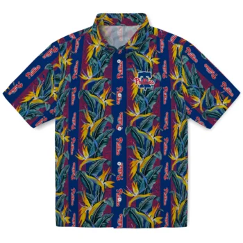 philadelphia phillies paradise vines blue hawaiian shirts best selling