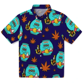 phoenix suns bong smile purple hawaiian shirts best selling