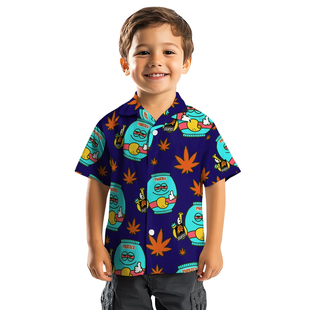 Phoenix Suns Hawaiian Shirt - Chill Vibe phoenix suns bong smile purple hawaiian shirts top rated