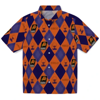 phoenix suns balloon plaid purple hawaiian shirts best selling