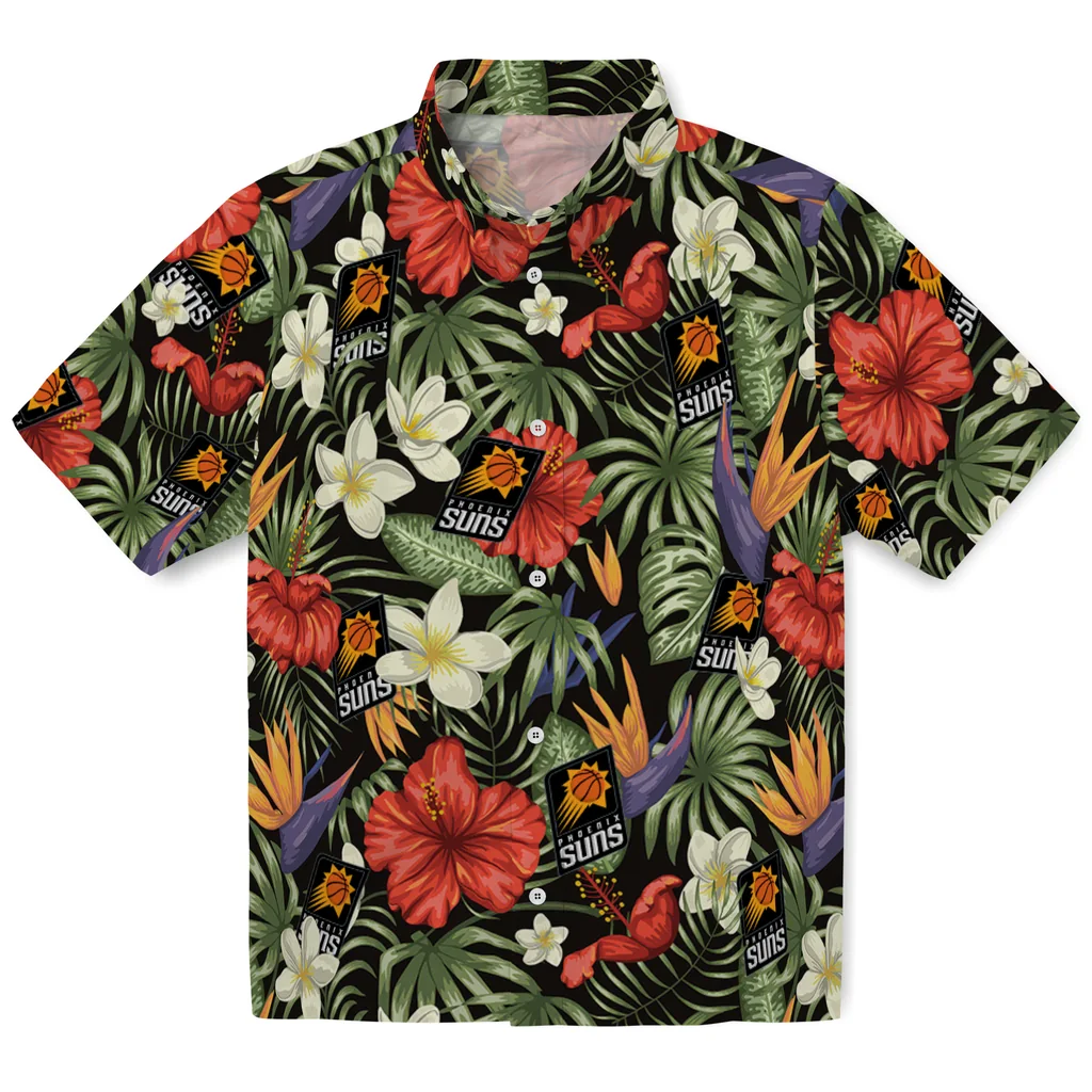 Phoenix Suns Hawaiian Shirt - Hawaii Floral Hibiscus phoenix suns hibiscus bird hawaiian shirts best selling