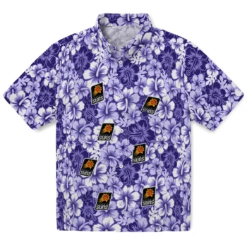 phoenix suns hibiscus blooms purple hawaiian shirts best selling