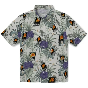 phoenix suns hibiscus designs beige hawaiian shirts best selling