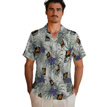 phoenix suns hibiscus designs beige hawaiian shirts fashion forward