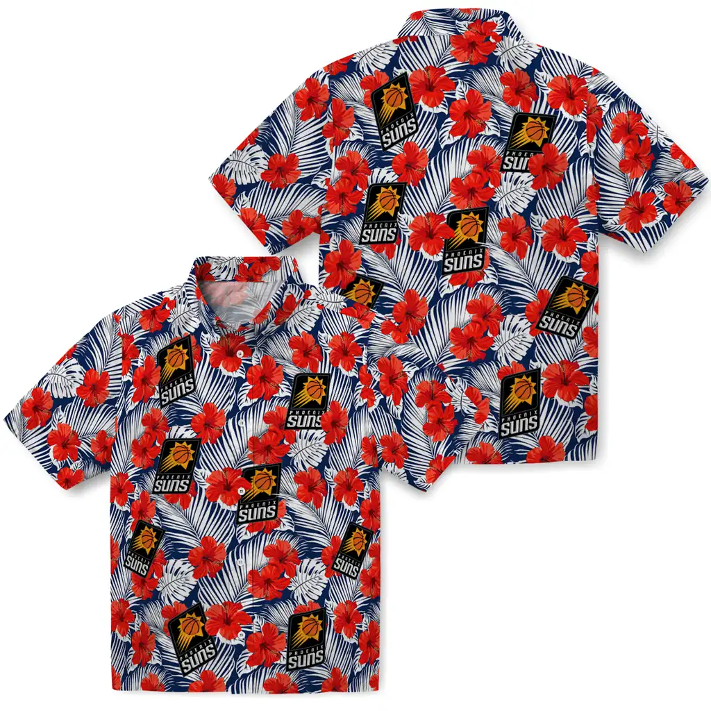 Phoenix Suns Hawaiian Shirt - Hibiscus Fiesta phoenix suns hibiscus fiesta red royal blue hawaiian shirts high quality