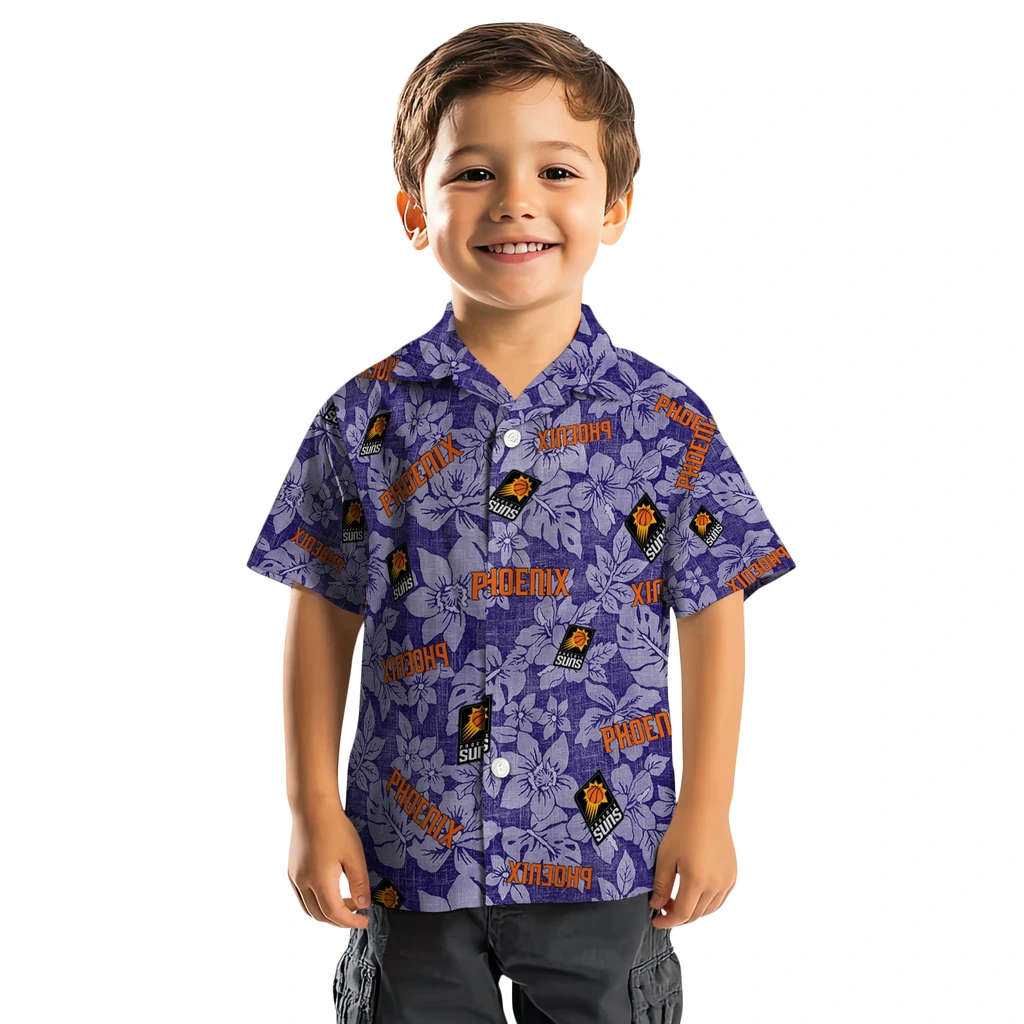 Phoenix Suns Hawaiian Shirt - Hibiscus Oasis phoenix suns hibiscus oasis purple hawaiian shirts top rated