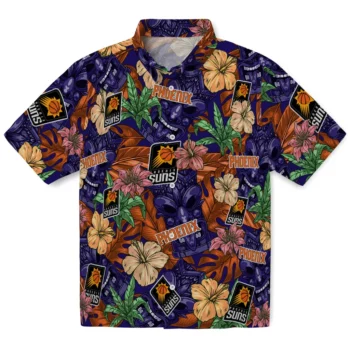 phoenix suns tiki jungle purple hawaiian shirts best selling