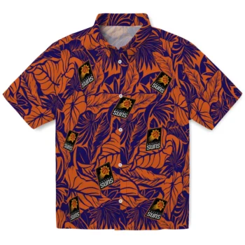 phoenix suns monstera layer purple hawaiian shirts best selling