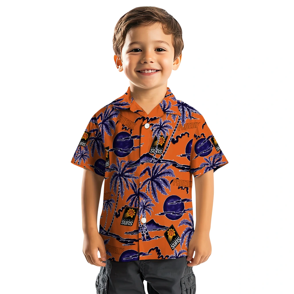 Phoenix Suns Hawaiian Shirt - Palm Sunset phoenix suns palm sunset hawaiian shirts top rated