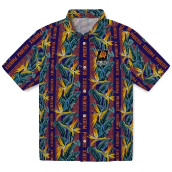 phoenix suns paradise vines purple hawaiian shirts best selling