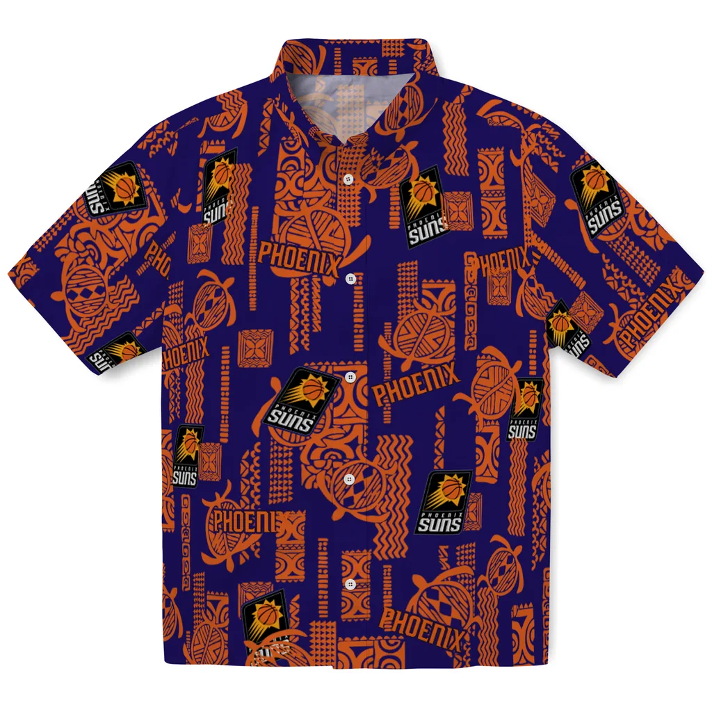 Phoenix Suns Hawaiian Shirt - Turtle Lines phoenix suns turtle lines purple hawaiian shirts best selling