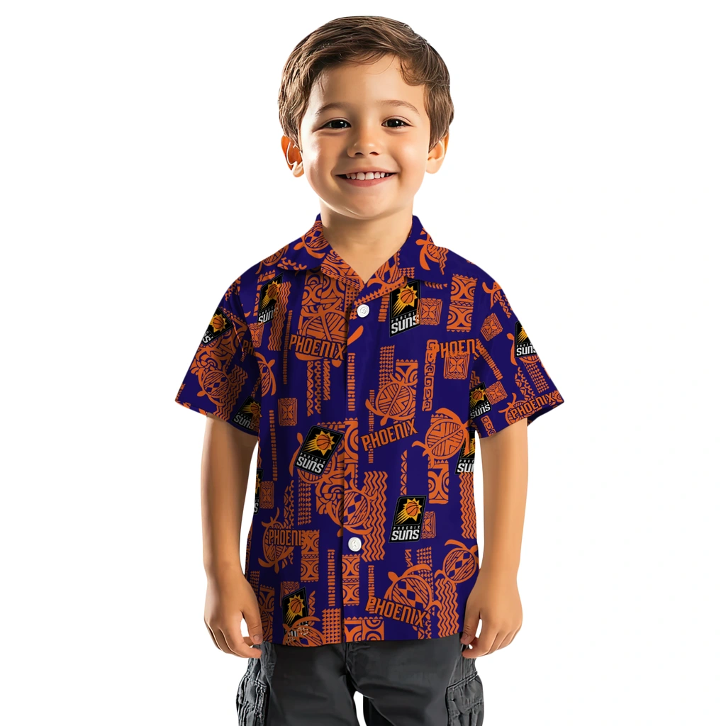 Phoenix Suns Hawaiian Shirt - Turtle Lines phoenix suns turtle lines purple hawaiian shirts top rated