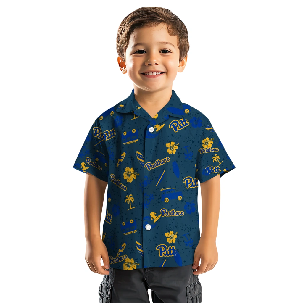 Pittsburgh Panthers Hawaiian Shirt - Beach Vibe pittsburgh panthers beach vibe navy hawaiian shirts top rated