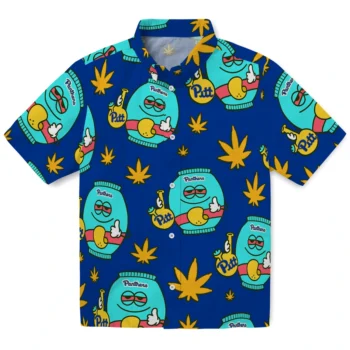 pittsburgh panthers bong smile royal blue hawaiian shirts best selling