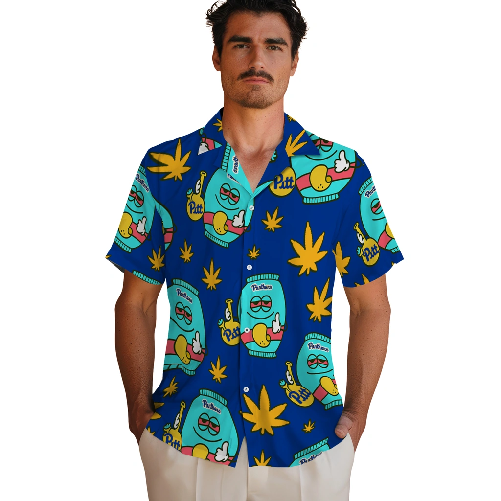 Pittsburgh Panthers Hawaiian Shirt - Chill Vibe pittsburgh panthers bong smile royal blue hawaiian shirts fashion forward