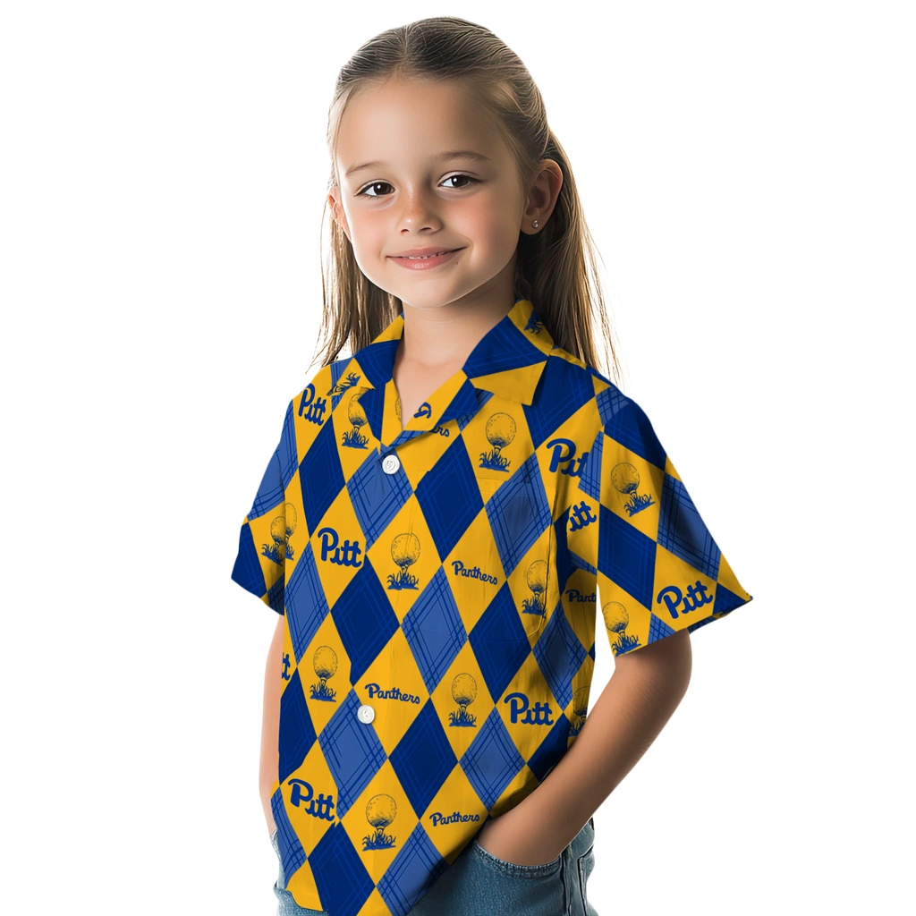 Pittsburgh Panthers Hawaiian Shirt - Golfing Plaid pittsburgh panthers balloon plaid royal blue hawaiian shirts premium grade