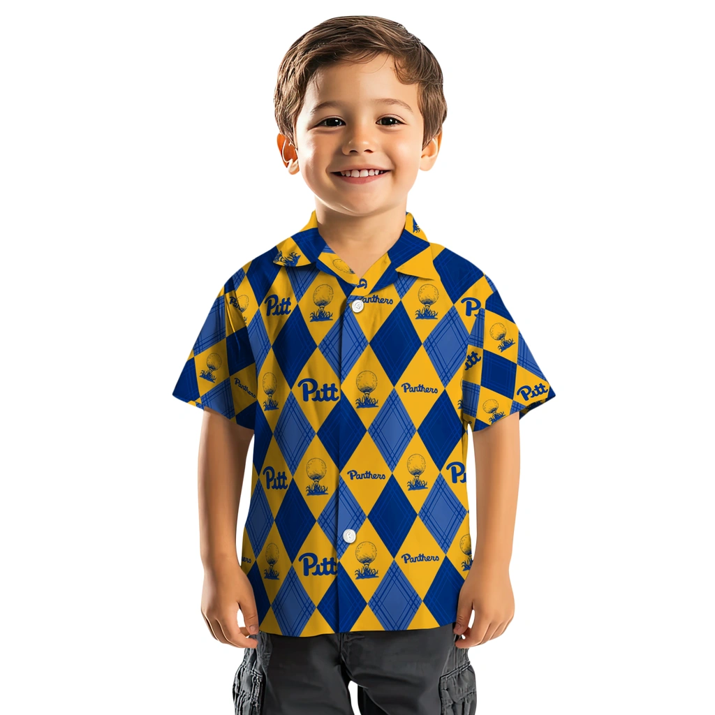 Pittsburgh Panthers Hawaiian Shirt - Golfing Plaid pittsburgh panthers balloon plaid royal blue hawaiian shirts top rated