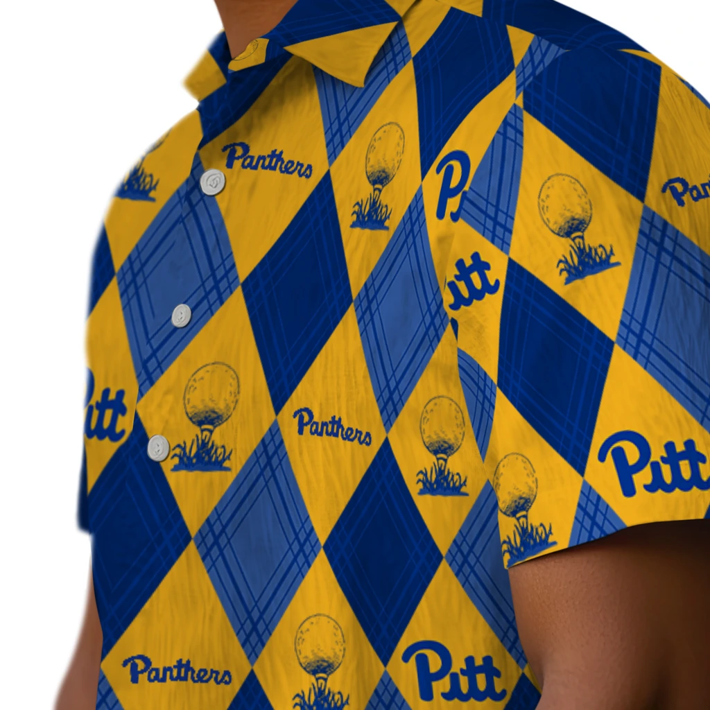 Pittsburgh Panthers Hawaiian Shirt - Golfing Plaid pittsburgh panthers balloon plaid royal blue hawaiian shirts trendy