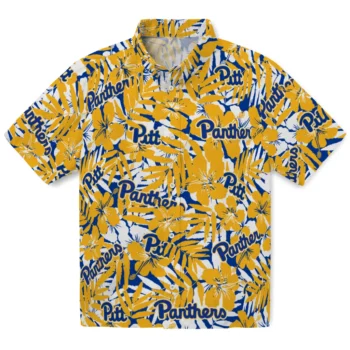 pittsburgh panthers hibiscus overlay hawaiian shirts best selling