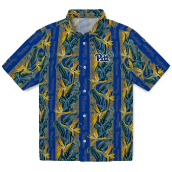 pittsburgh panthers paradise vines royal blue hawaiian shirts best selling
