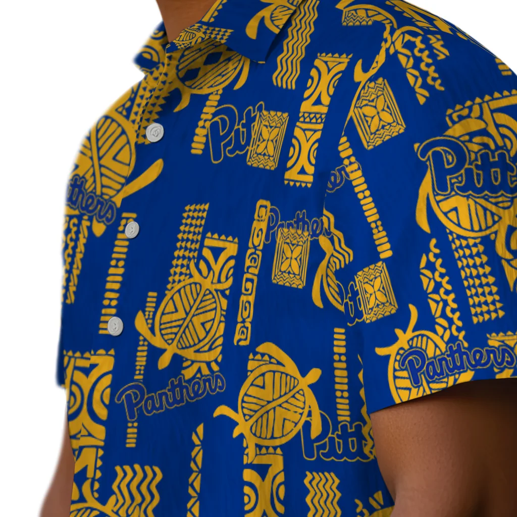 Pittsburgh Panthers Hawaiian Shirt - Turtle Lines pittsburgh panthers turtle lines royal blue hawaiian shirts trendy