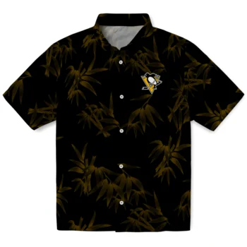 pittsburgh penguins bamboo branches yellow black hawaiian shirts best selling
