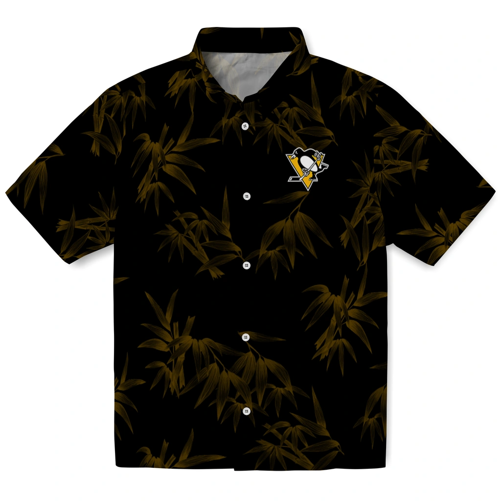 Pittsburgh Penguins Hawaiian Shirt - Bamboo Branches pittsburgh penguins bamboo branches yellow black hawaiian shirts best selling