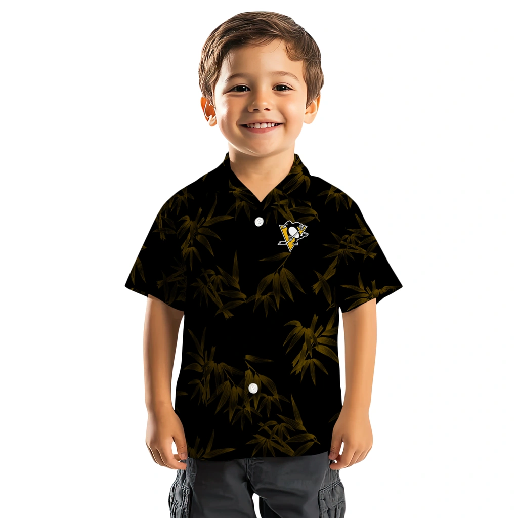 Pittsburgh Penguins Hawaiian Shirt - Bamboo Branches pittsburgh penguins bamboo branches yellow black hawaiian shirts top rated