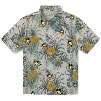 pittsburgh penguins hibiscus designs beige hawaiian shirts best selling