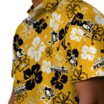 Pittsburgh Penguins Hawaiian Shirt – Hibiscus Flower Design