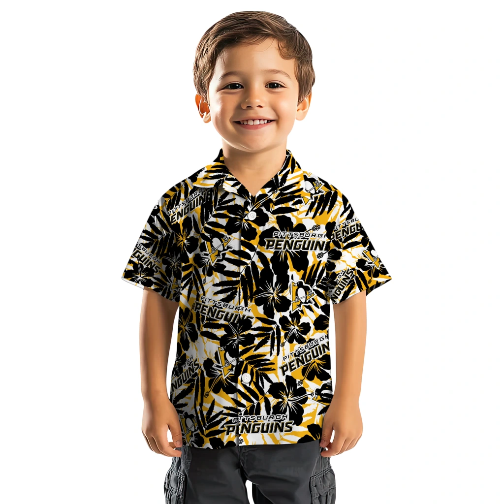 Pittsburgh Penguins Hawaiian Shirt - Hibiscus Overlay pittsburgh penguins hibiscus overlay hawaiian shirts top rated