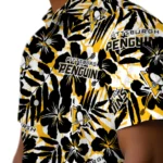 Pittsburgh Penguins Hawaiian Shirt – Hibiscus Overlay