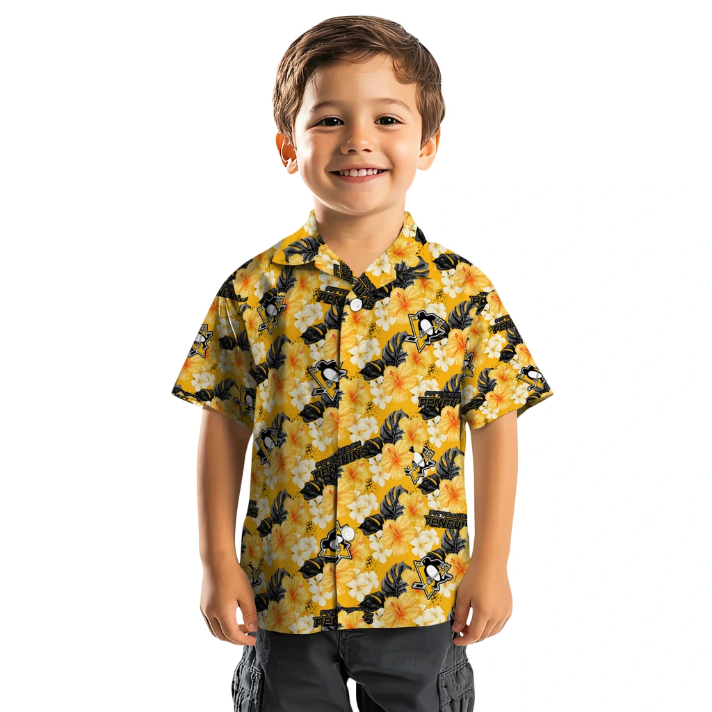 Pittsburgh Penguins Hawaiian Shirt - Hibiscus Tropics pittsburgh penguins hibiscus tropics yellow hawaiian shirts top rated